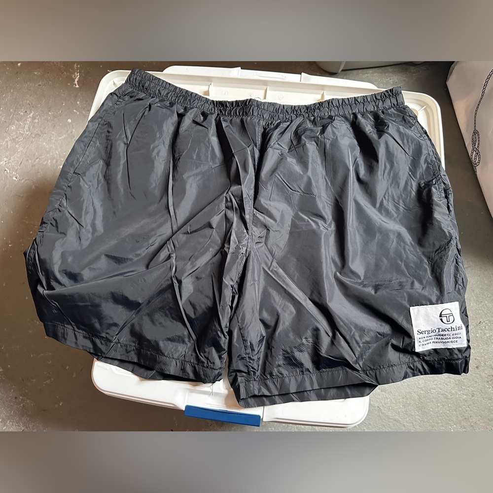 Sergio Tacchini Black Swim Shorts Sz 3x
